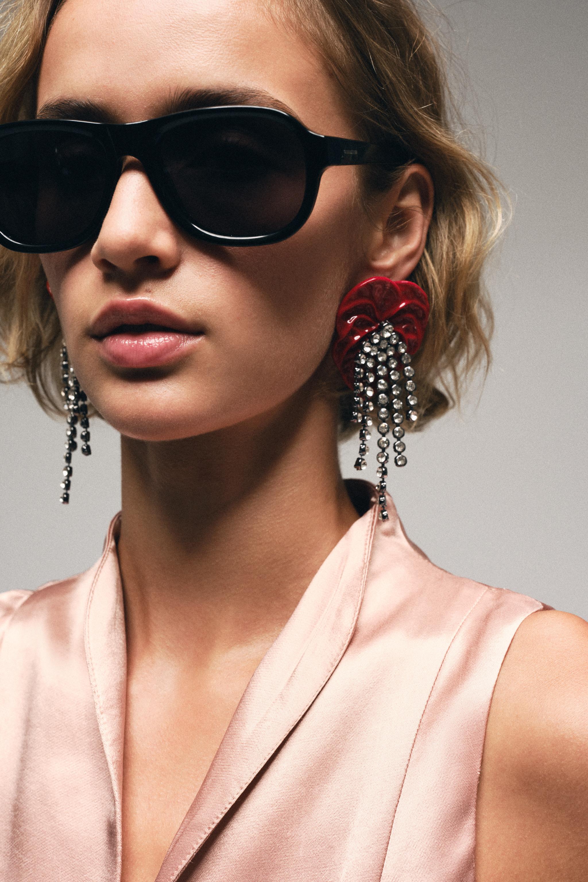 BOUCLES D'OREILLES FLEUR BRILLANTE